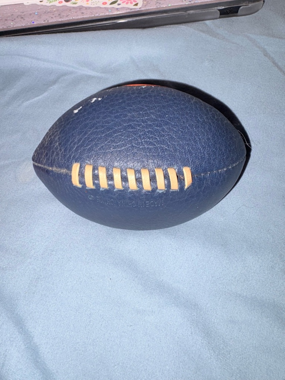 Coach Navy Leather 41st Anniversary Football Paperweight